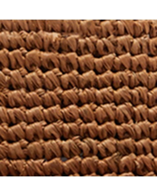 Weekend by Maxmara Brown Woven Fedora Hat