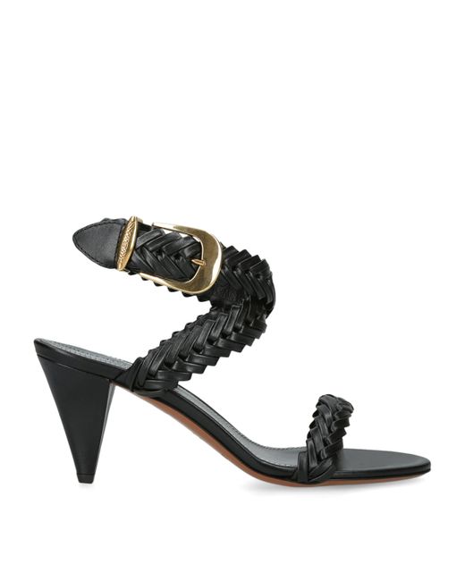 Zimmermann Black Calf Leather Helix Sandals 75