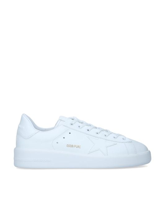 Golden Goose Deluxe Brand Blue Leather Purestar Low-Top Sneakers for men