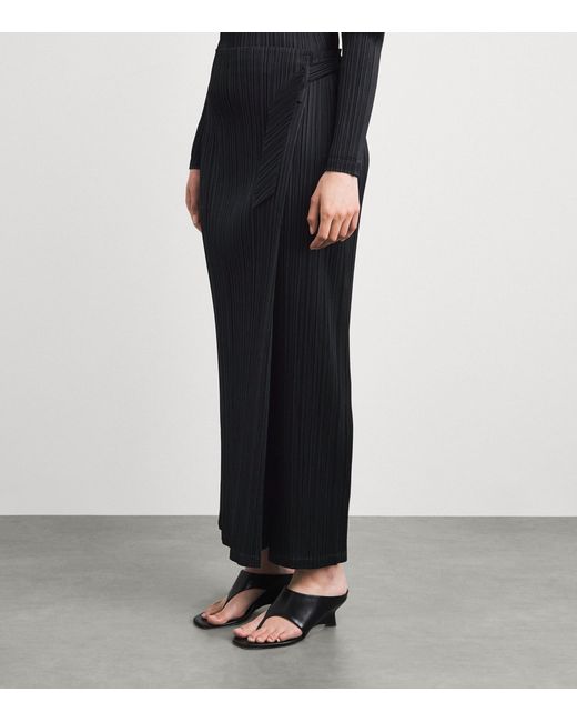 Pleats Please Issey Miyake Black Façade Trousers