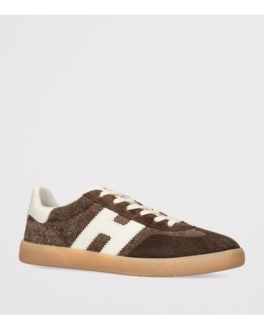 Hogan Brown Suede Cool H Sneakers for men