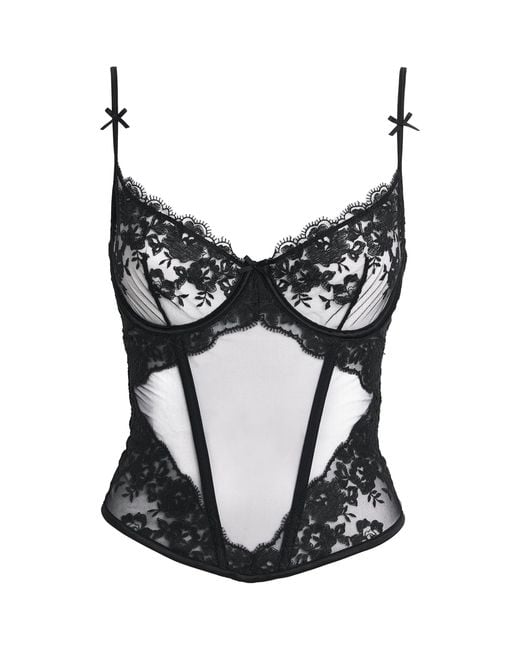 Skims Black Lace Demi Corset