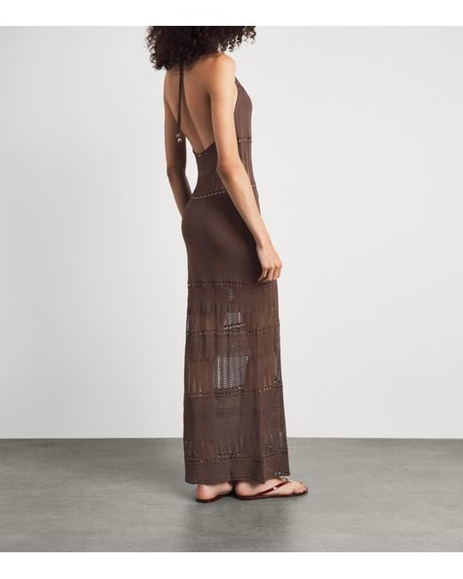 Away That Day White Crochet Zanzibar Maxi Dress