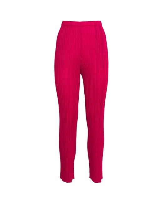 Pleats Please Issey Miyake Red New Colorful Basics Trousers