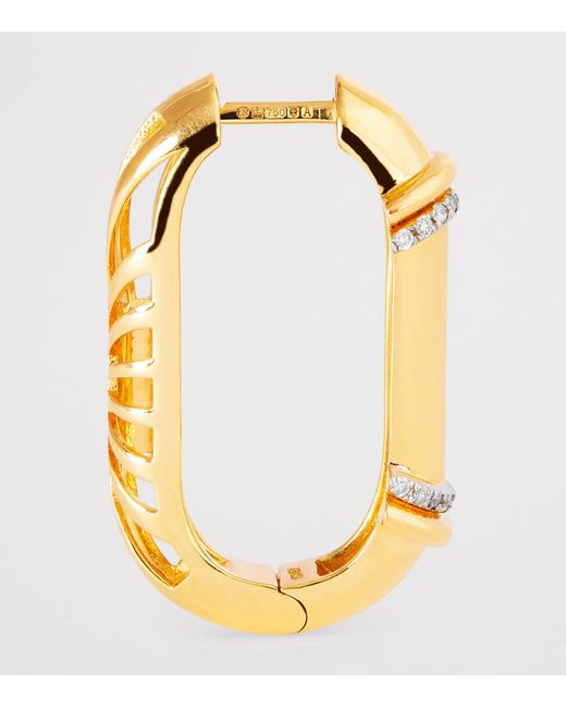 L'Atelier Nawbar Metallic And Diamond Lot No.93 Buoy Lock Earrings