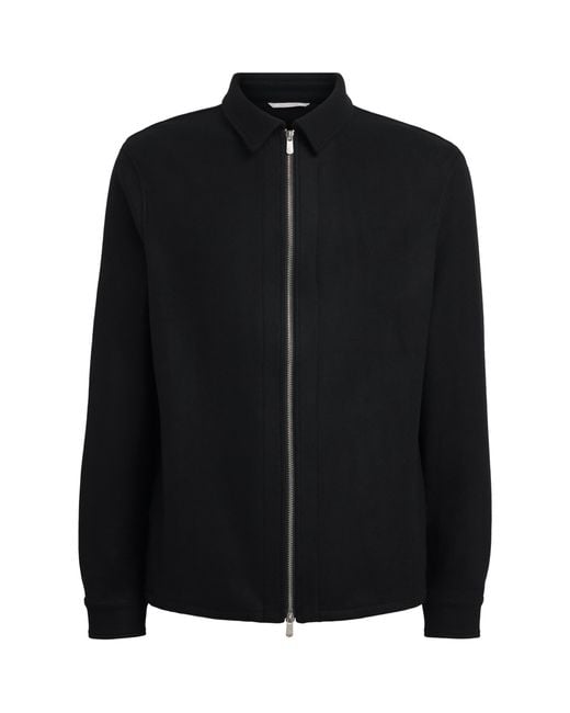 Marco Pescarolo Black Stretch-Cashmere 2-Way Zip Jacket for men