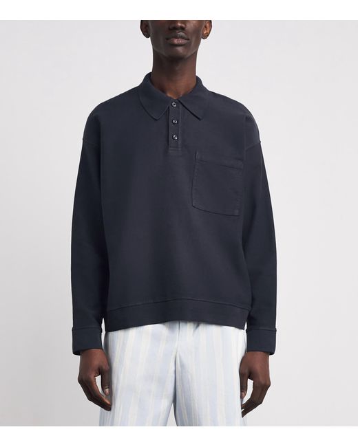 Citizens of Humanity Blue Cotton-Blend Polo Shirt for men