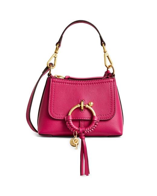 See By Chloé Red Mini Leather Joan Cross-body Bag