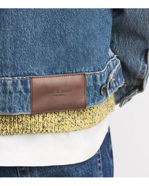 Rag & Bone Blue Denim Trucker Jacekt for men