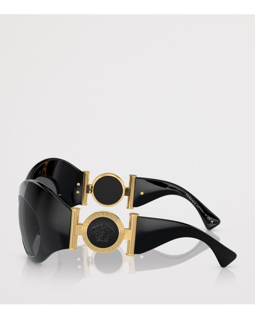 Versace Black Acetate 0Ve4462 Irregular Sunglasses