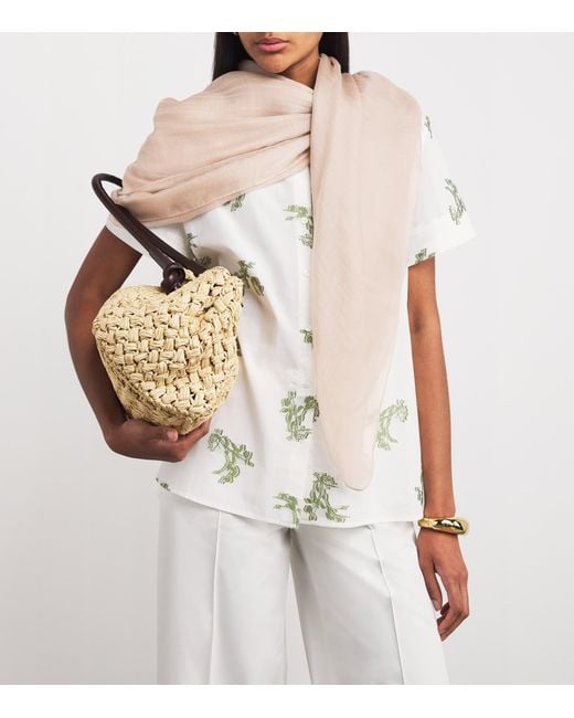 Eleventy Natural Cashmere Scarf