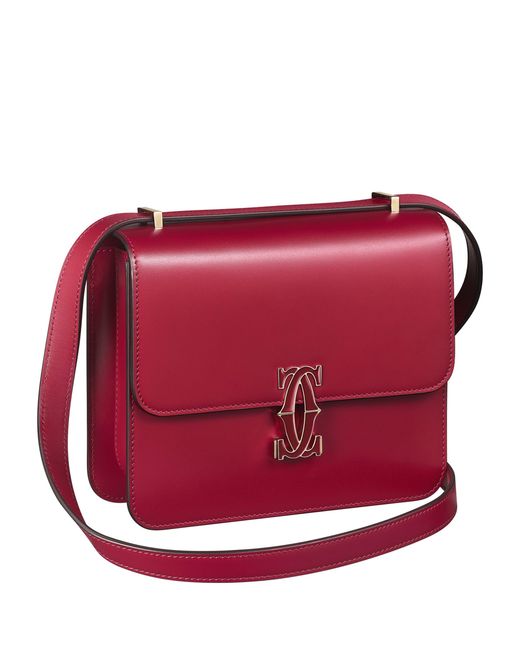 Cartier Red Mini Leather C De Shoulder Bag