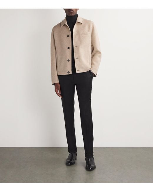 Brioni Natural Cashmere Work Jacket for men