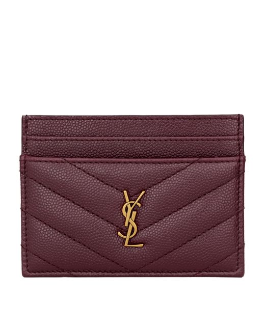 Saint Laurent Purple Cassandre Card Holder