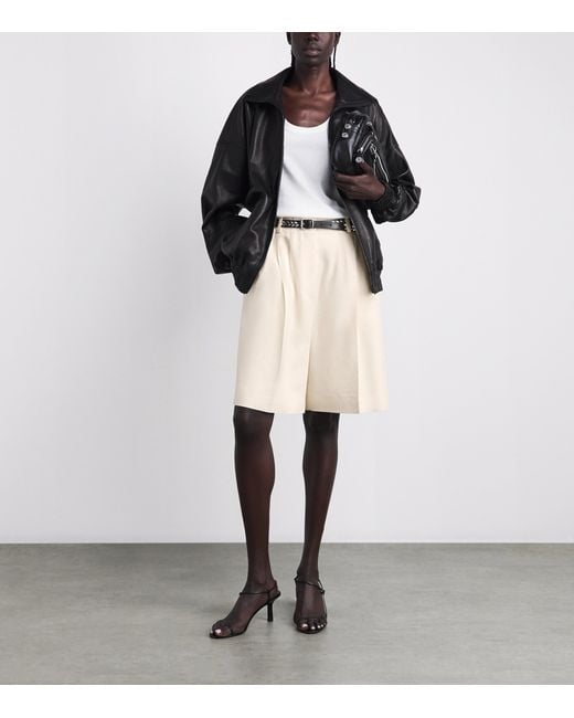 Anine Bing Natural Bryson Shorts