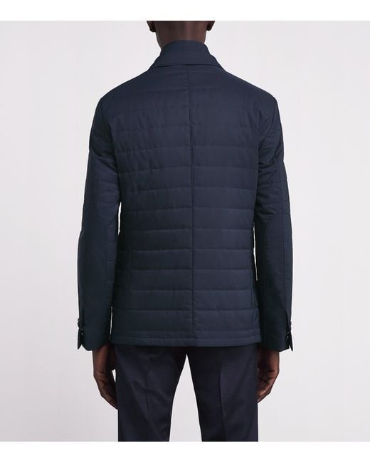 Corneliani Blue Technical Hybrid Blazer Jacket for men