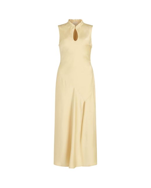 Claudie Pierlot Metallic Satin Maxi Dress