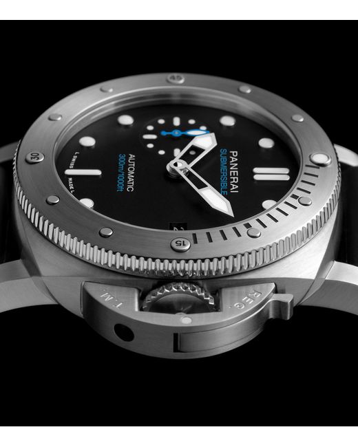 Panerai Black Stainless Steel And Rubber Submersible Watch 42mm for men