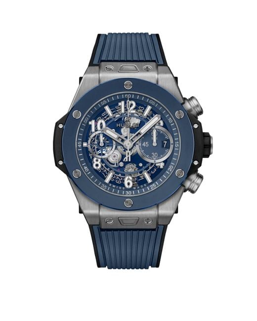 Hublot Blue Titanium And Ceramic Big Bang Unico Watch for men