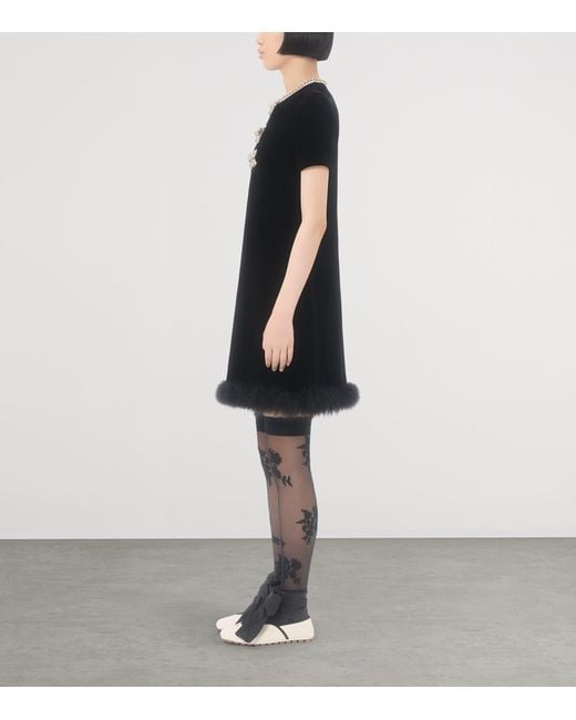 Valentino Black Embellished Mini Dress