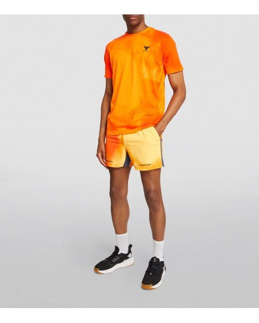 Under Armour Orange Project Rock Payoff T-Shirt for men