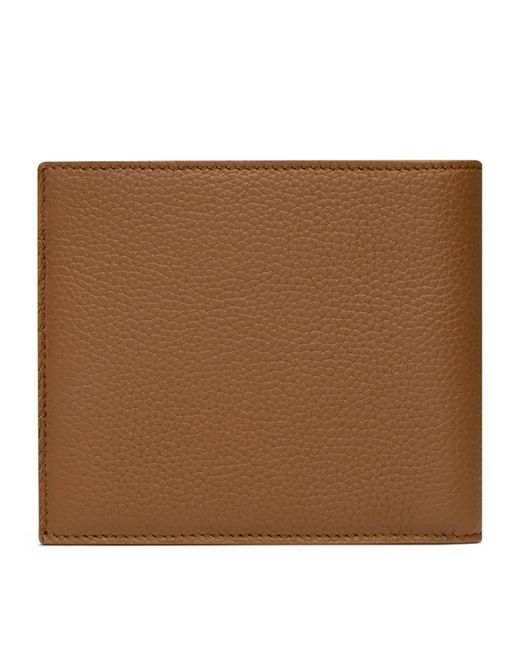 Saint Laurent Brown Leather Cassandre Bifold Wallet for men
