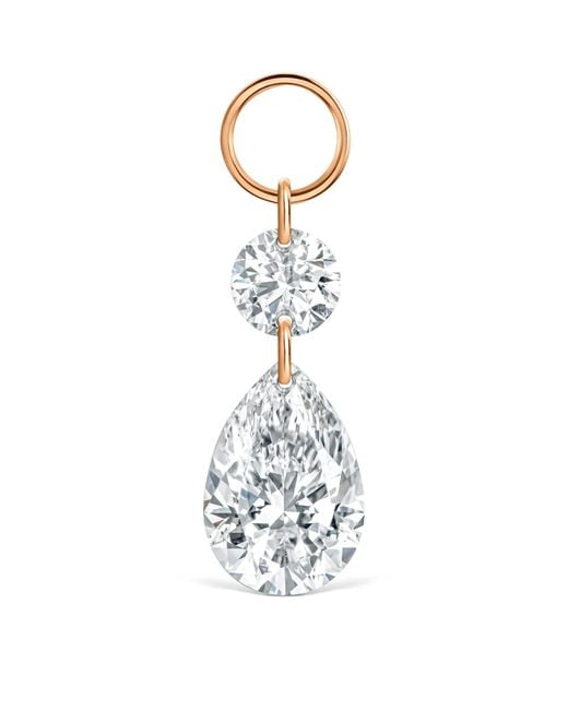 Maria Tash White Grand Floating Double Diamond Single Earring