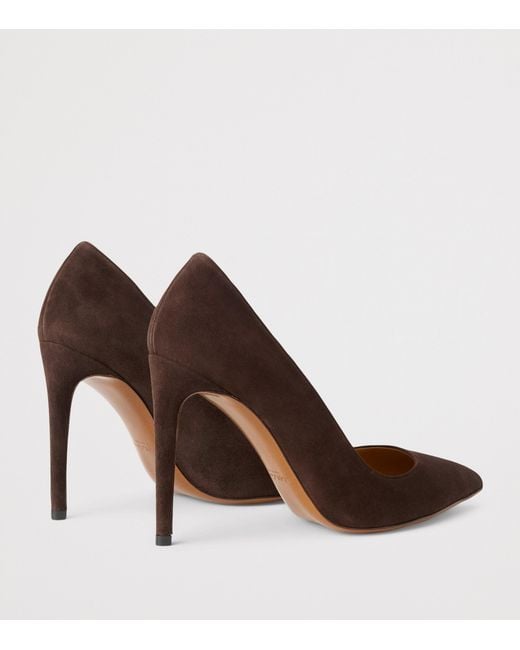 Ralph Lauren Brown Suede Celia Heeled Pumps 100