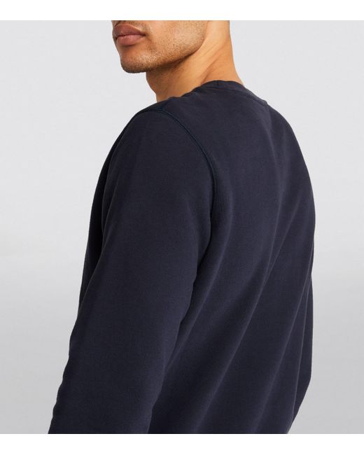 Sunspel Blue Loopback Sweatshirt for men