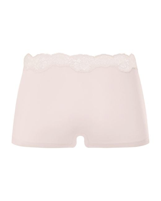 Hanro Natural Lace-Trim Dana Boy Shorts