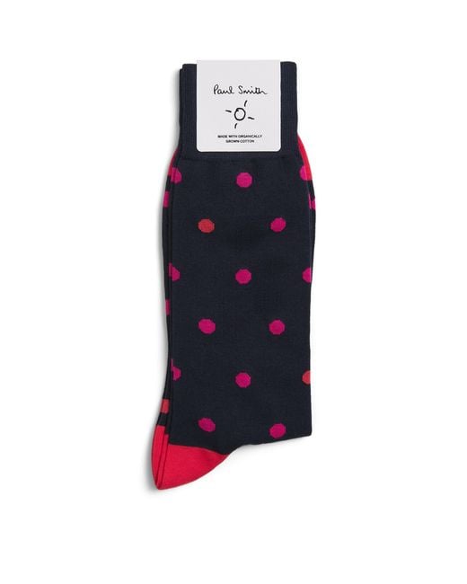 Paul Smith Blue Polka Dot Socks for men