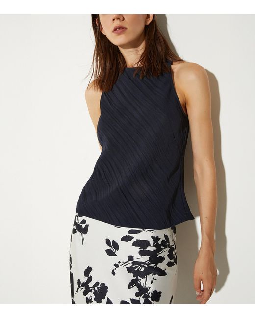 MAX&Co. Blue Pleated Top