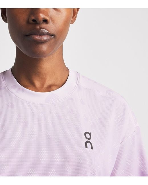 On Shoes Purple Performance Volt T-Shirt