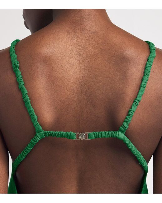 Maje Green Backless Sleeveless Top