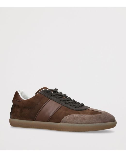 Tod's Brown Suede Cassetta Leggera Sneakers for men