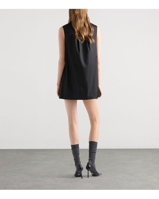 Prada Black Re-Nylon Sleeveless Mini Dress