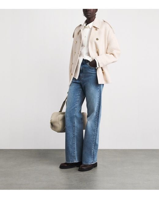 Maje White Cotton Fitted Lace-Up Shirt