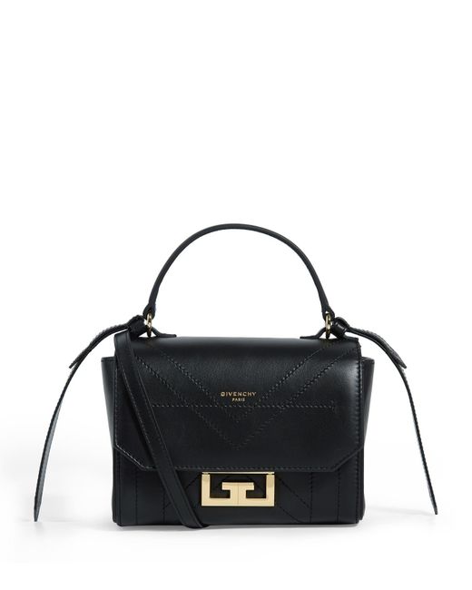 Givenchy Black Mini Eden Leather Top Handle Bag
