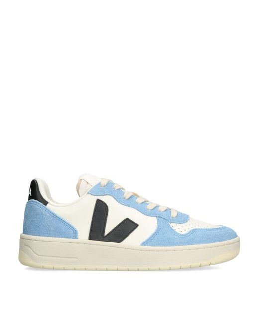 Veja Blue Leather V-10 Sneakers