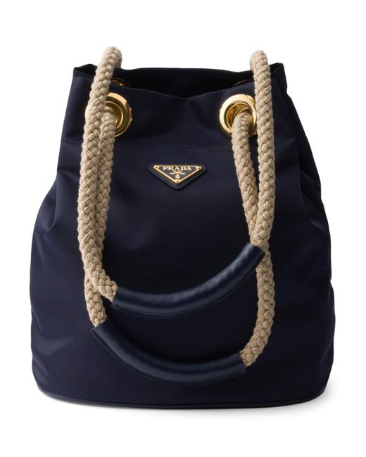 Prada Blue Small Re-Nylon Mariner Bucket Bag