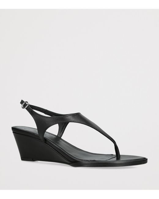 Aeyde Brown Leather Roose Wedge Sandals 55