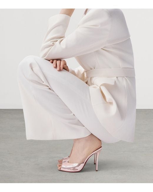 Christian Louboutin Pink Me Dolly Leather Mules 100