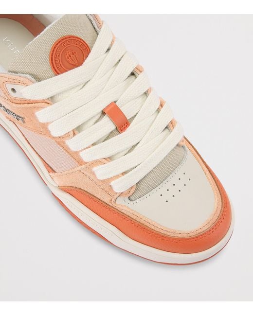 Kurt Geiger Pink Leather Hatton Sneakers for men