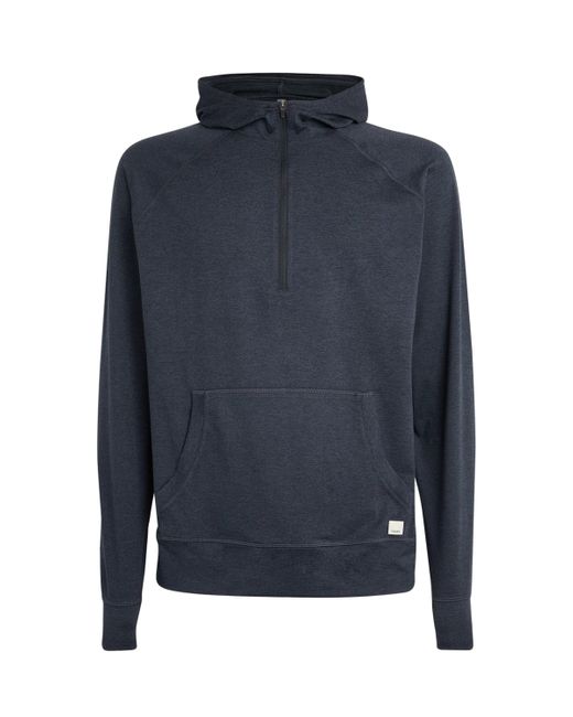 vuori Blue Ponto Performance Half-Zip Hoodie for men