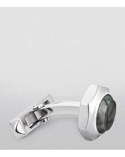 Cartier Metallic Sterling Silver Santos De Cufflinks for men