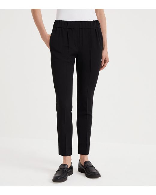 Brunello Cucinelli Blue Crepe Cady Slim Trousers