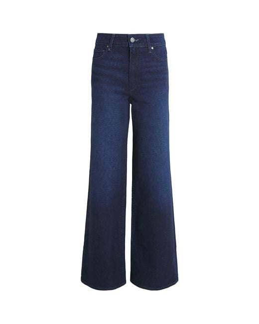 PAIGE Blue Anessa Wide-Leg Jeans
