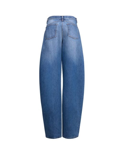 Alaïa Blue Round Wide-Leg Jeans