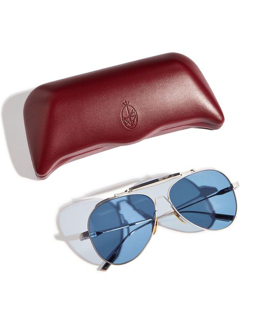 Jacques Marie Mage Blue X The Gonzo Foundation Peyote Sunglasses for men