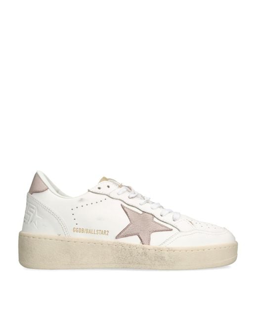 Golden Goose Deluxe Brand Natural Leather Ball Star Low-Top Sneakers